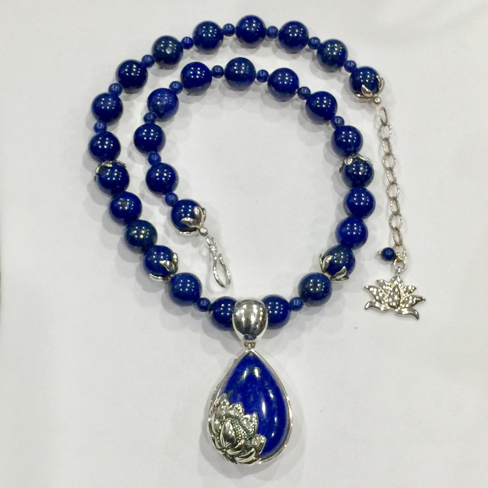 Jean Lin Sterling Silver Lapis Lazuli Necklace